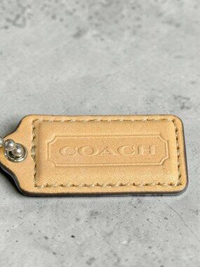 Coach Leather Hangtag – Tan (2")